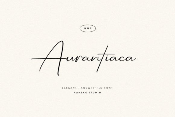 Aurantiaca Signature: A Modern Handwriting Typeface