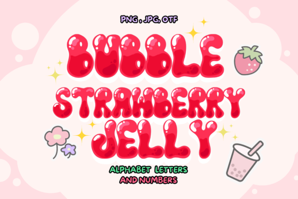Bubble Strawberry Jelly Color Font: A Sweet Design Asset
