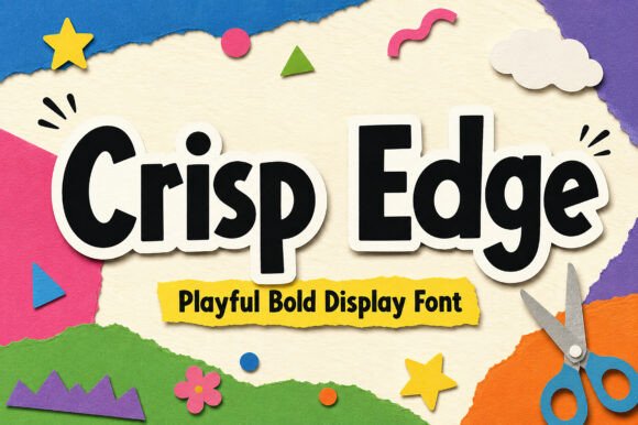 Crisp Edge: Playful Bold Display Font for Creative Projects