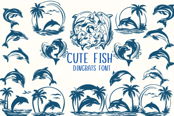 Cute Fish: A Charming Dingbats Font for Creative Projects