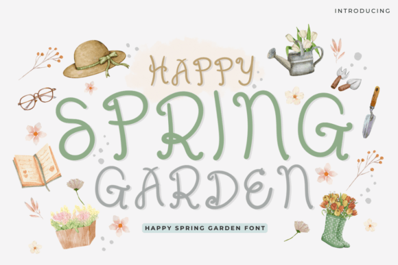 Happy Spring Garden Font: Bring Springtime Joy to Your Designs