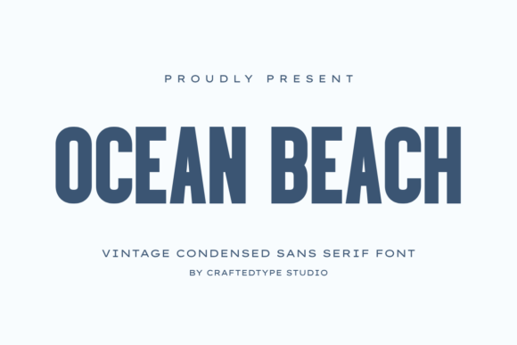 Ocean Beach: A Sleek Vintage Condensed Sans Serif Font
