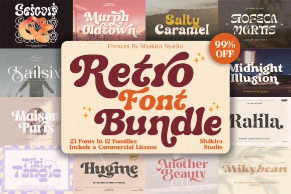Retro Bundle Collection: Fonts for Modern Designers