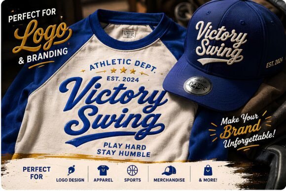 Victory Swing: Bold Vintage Script for Timeless Design